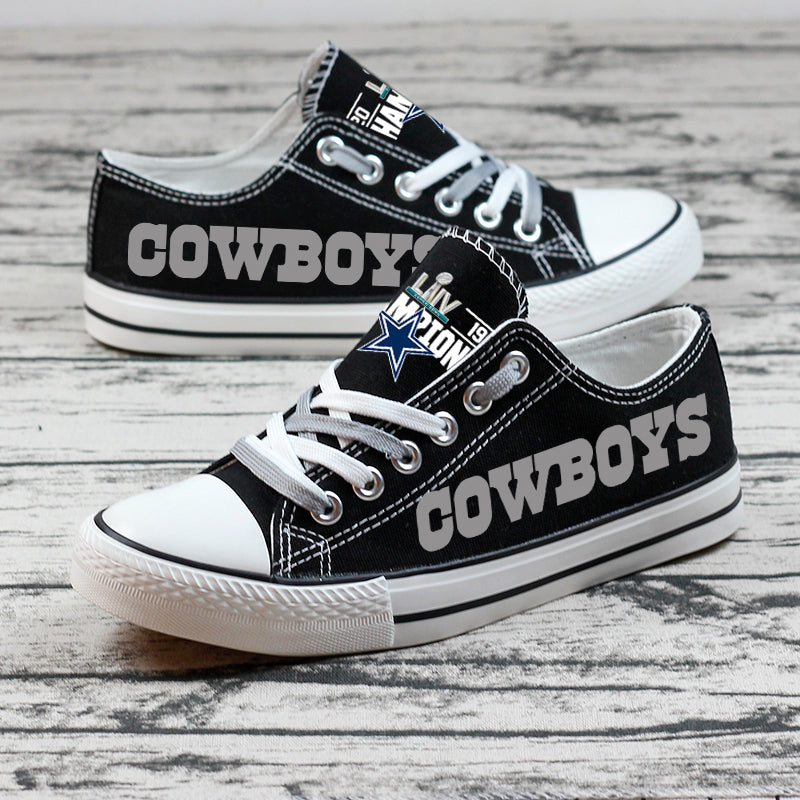 Dallas Cowboys Low Top Canvas Sport Sneakers Shoes For Men Women Fans