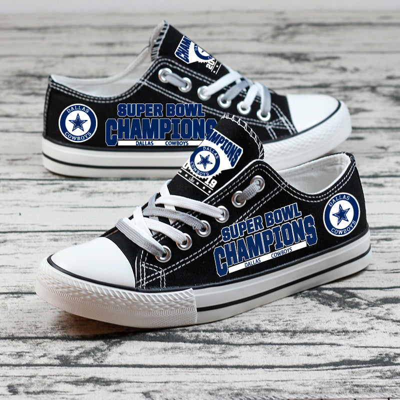 Dallas Cowboys Low Top Canvas Sport Sneakers Shoes For Men Women Fans