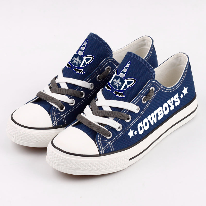 Dallas Cowboys Low Top Canvas Sport Sneakers Shoes For Men Women Fans