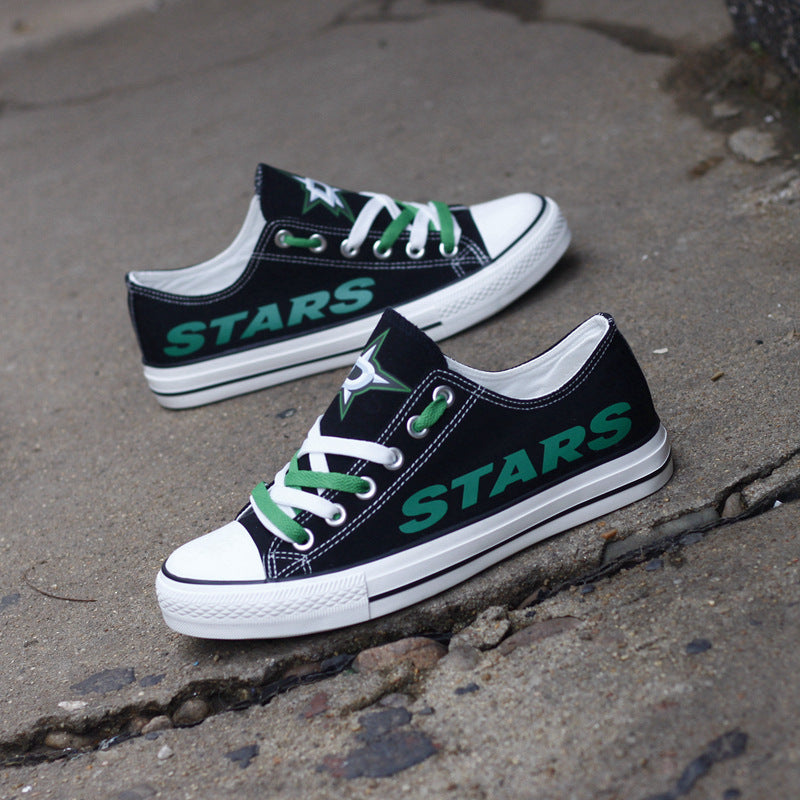 Dallas Stars Low Top Canvas Sport Sneakers Shoes For Men Women Fans