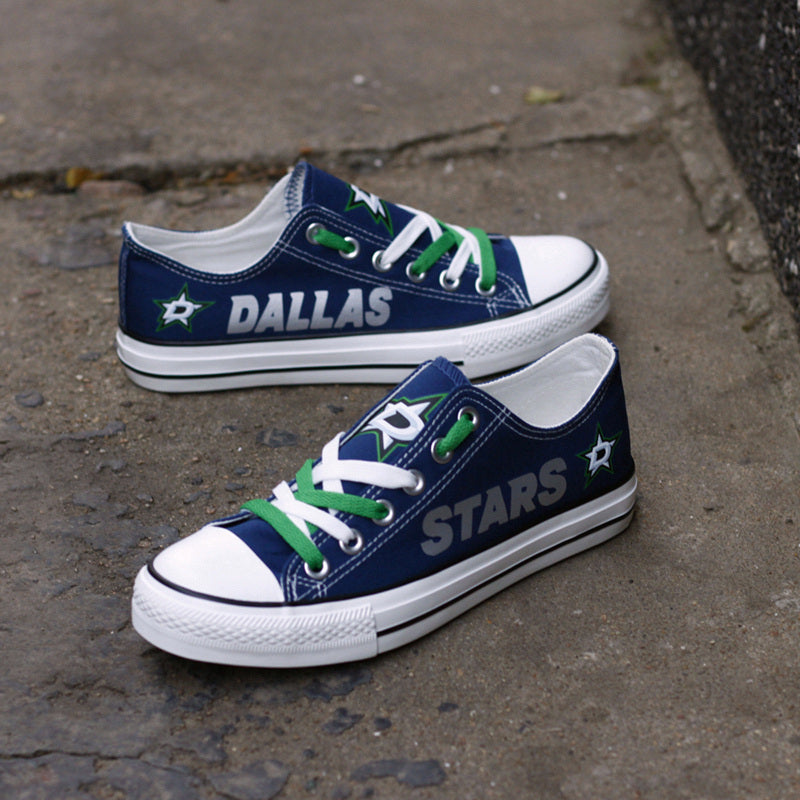Dallas Stars Low Top Canvas Sport Sneakers Shoes For Men Women Fans