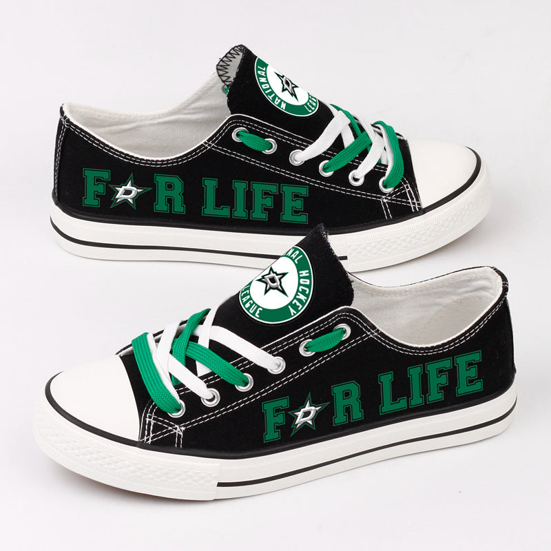 Dallas Stars Low Top Canvas Sport Sneakers Shoes For Men Women Fans