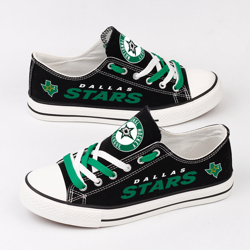 Dallas Stars Low Top Canvas Sport Sneakers Shoes For Men Women Fans