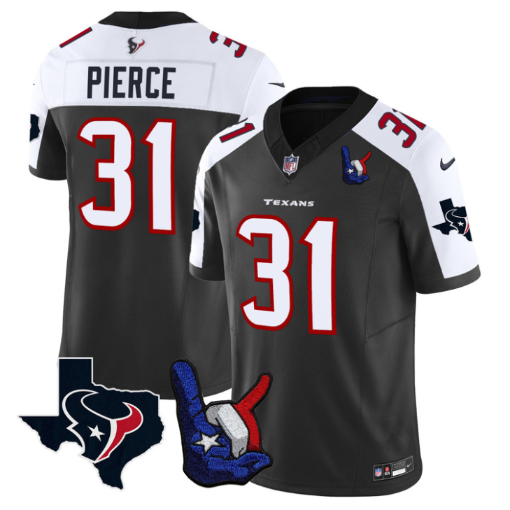 Dameon Pierce Jersey #31 Hand Sign Throwing Up Patch Limited Stitched