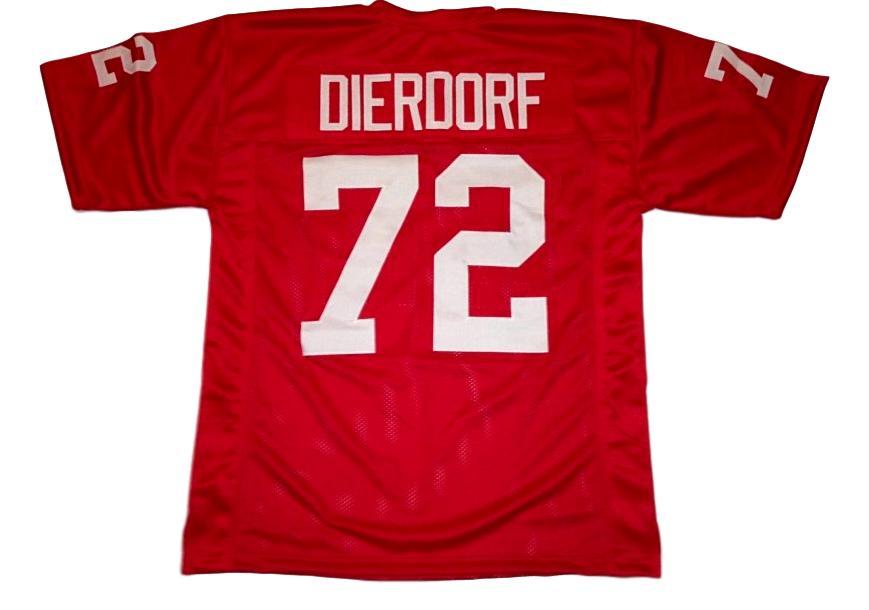 Dan Dierdorf Jersey #72 Custom Unsigned Football Stitched Red
