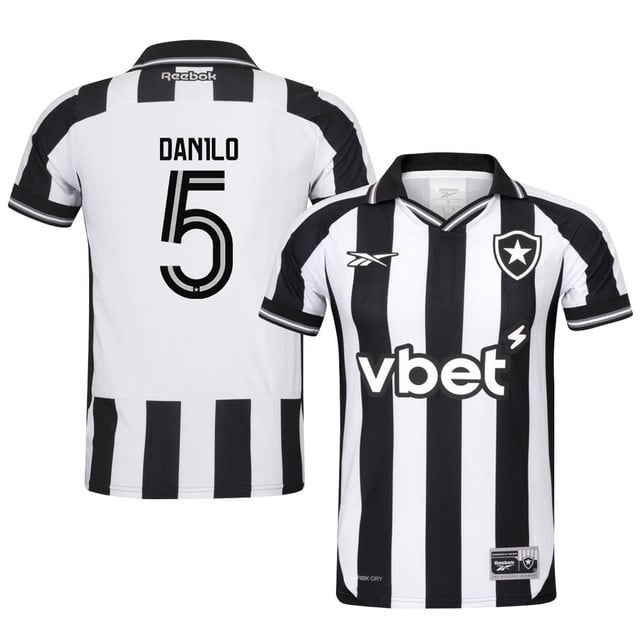 Danilo Barbosa #5 Botafogo 2025-26 Home Jersey – Black White