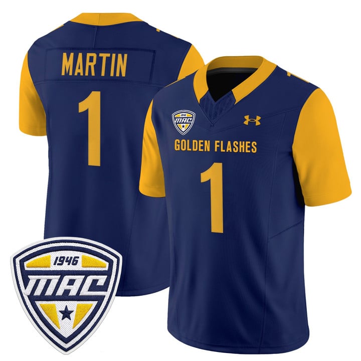 Dashawn Martin Jersey #1 Kent State Golden Flashes 2025 Stitched