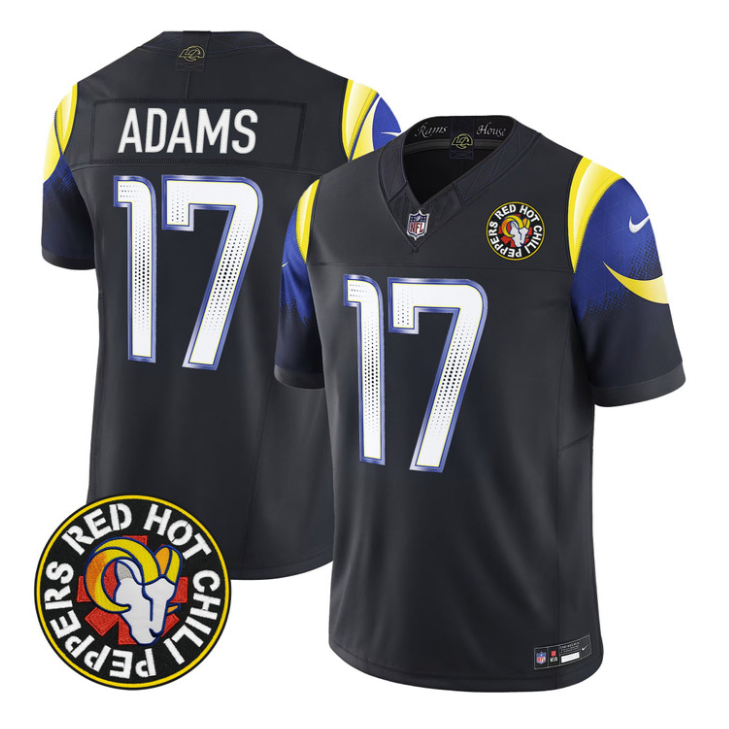 Davante Adams Jersey #17 Red Hot Chili Peppers Patch Vapor Limited Stitched
