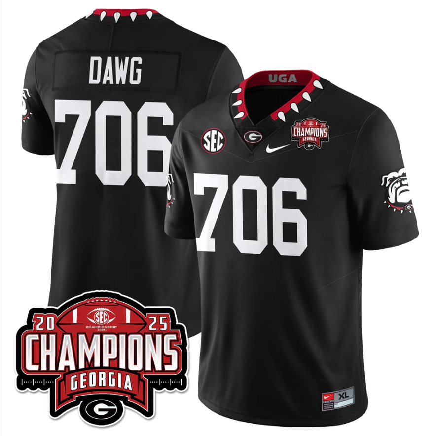 Dawg Jersey #706 Georgia Bulldogs SEC Champions Patch Vapor Stitched