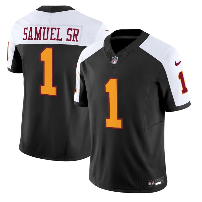 Deebo Samuel Sr Jersey #1 Throwback Vapor Limited All Stitched Black Alter