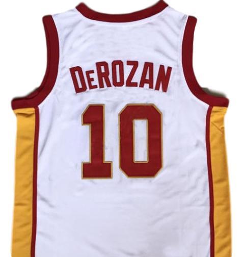 Demar Derozan Jersey #10 College Basketball Sewn White