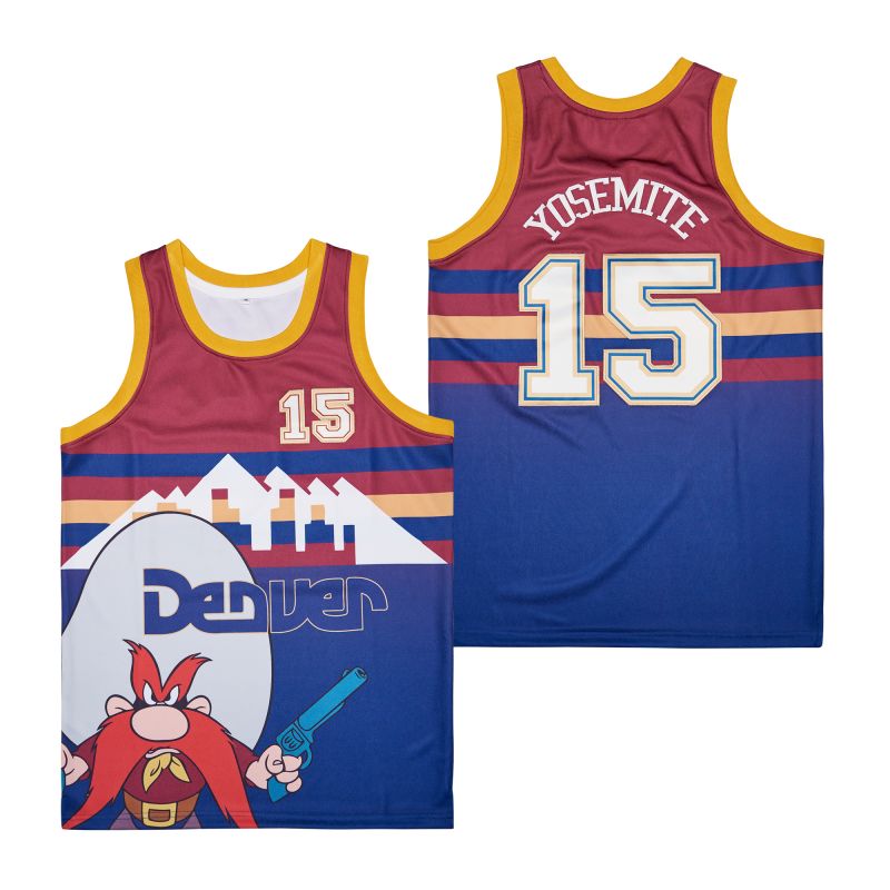 Denver #15 Yosemitte Movie Basketball Jersey Multi Color