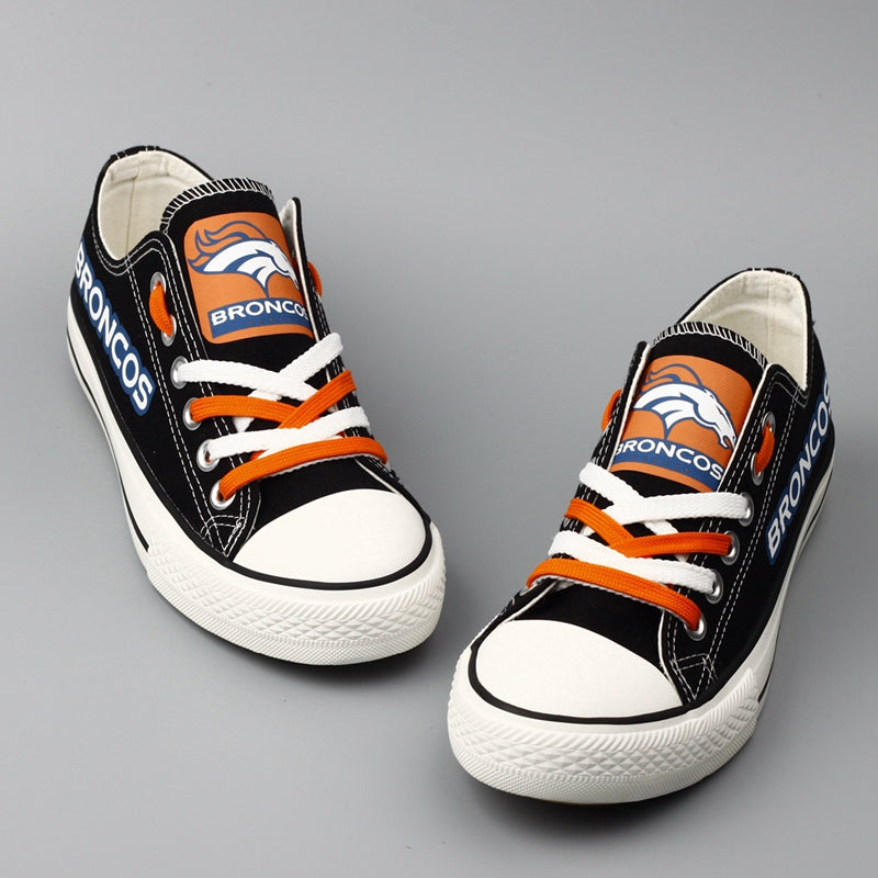 Denver Broncos Low Top Canvas Sport Sneakers Shoes For Men Women Fans