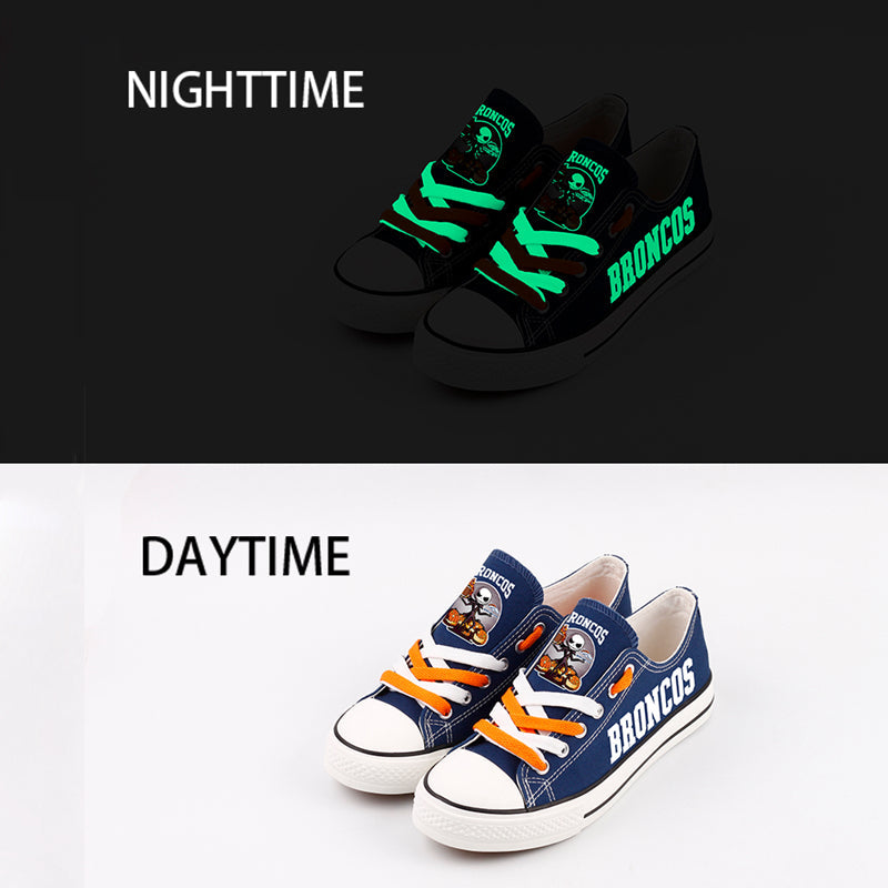 Denver Broncos Low Top Canvas Sport Sneakers Shoes For Men Women Fans