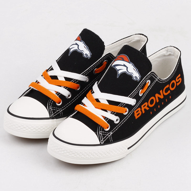 Denver Broncos Low Top Canvas Sport Sneakers Shoes For Men Women Fans