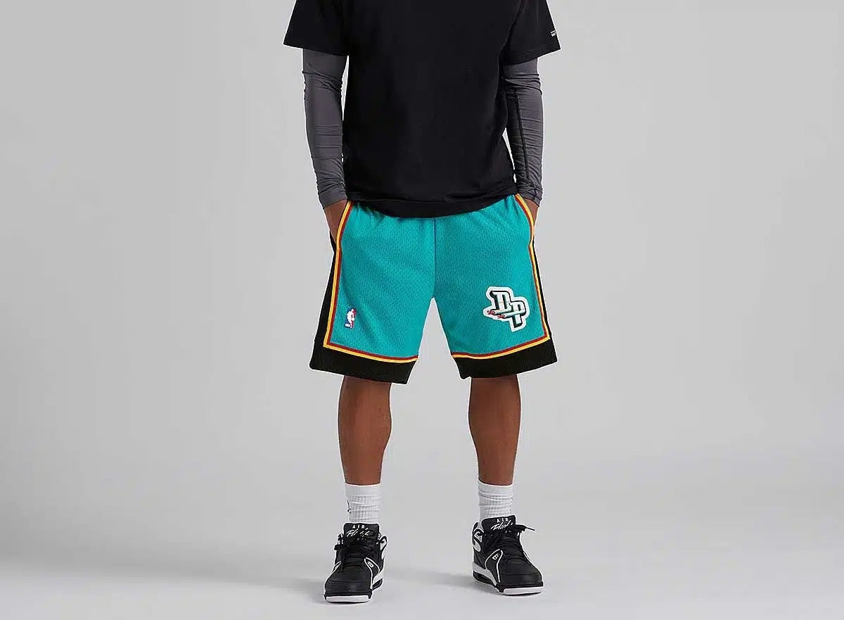 Detroit Pistons Green Hardwood Classics Shorts Green