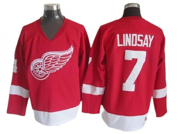 Detroit Red Wings #7 Ted Lindsay 2002 Vintage CCM Jersey - Red