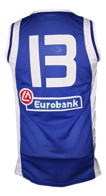 Dimitris Diamantidis Jersey #13 Greece Custom Basketball Blue