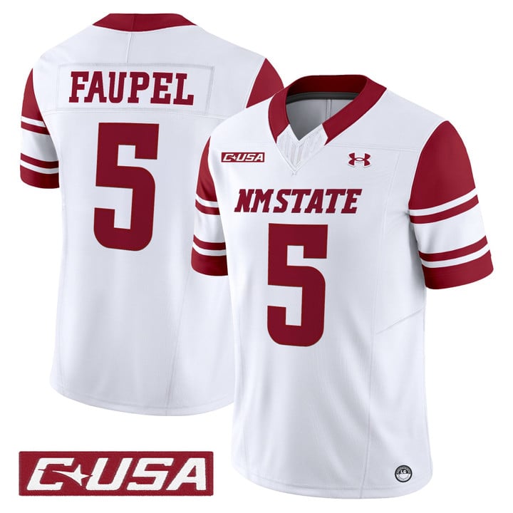 Donovan Faupel Jersey #5 New Mexico State Aggies 2025 Vapor Stitched