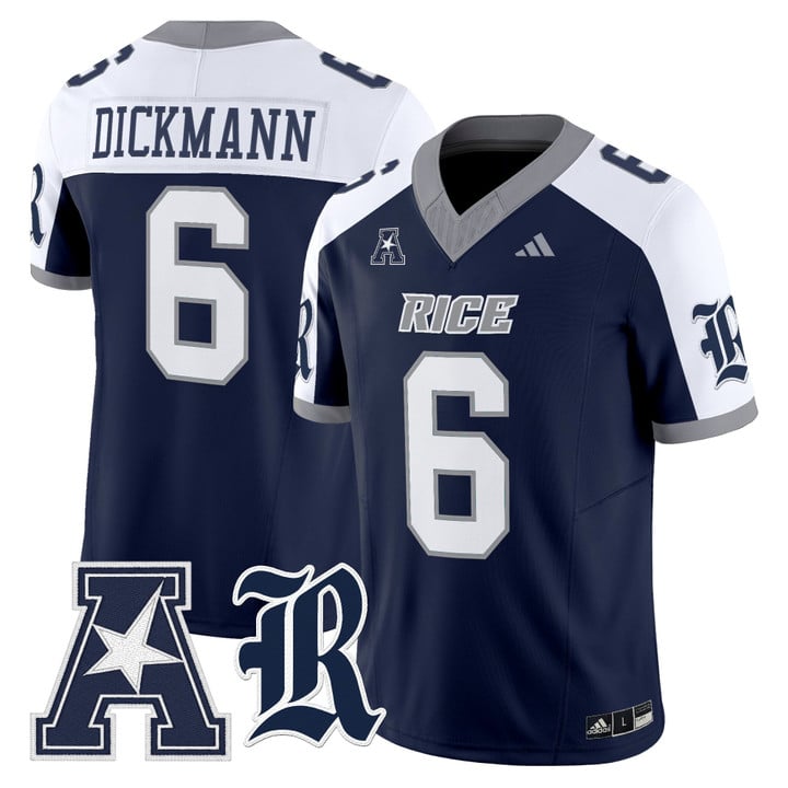 Drayden Dickmann Jersey #6 Rice Owls 2025 Vapor Limited Stitched