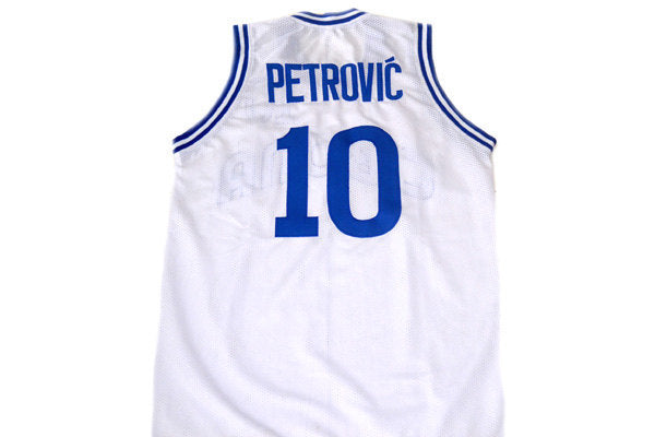 Drazen Petrovic Jersey #4 Sibenka Croatia Basketball White