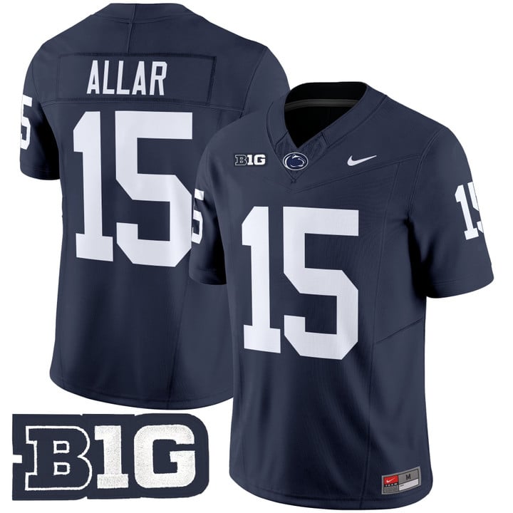 Drew Allar Jersey #15 Penn State Vapor Limited 2025 Stitched Navy