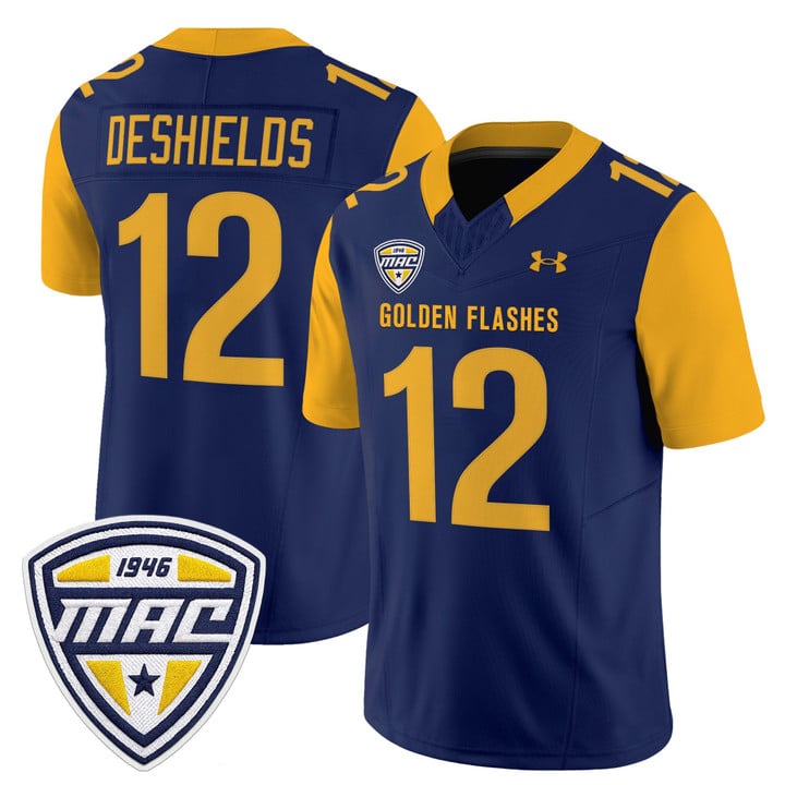 Dru DeShields Jersey #12 Kent State Golden Flashes 2025 Stitched