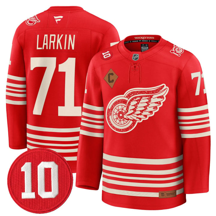 Dylan Larkin Jersey #71 Detroit Red Wings #10 Alex Delvecchio Honoring Stitched