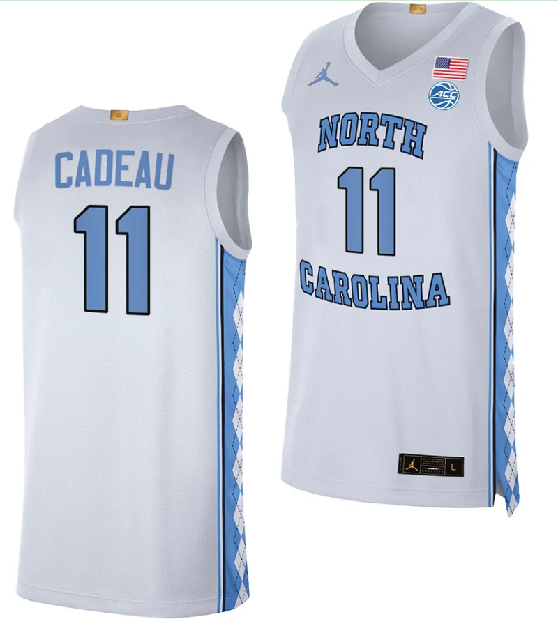Elliot Cadeau Jersey #11 North Carolina Tar Heels College Basketball