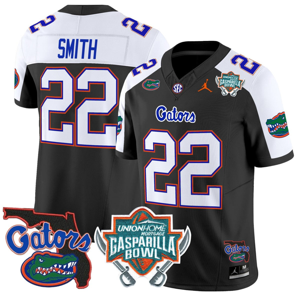 Emmitt Smith Jersey #22 Florida Gators 2025 Gasparilla Bowl Patch Black Alternate