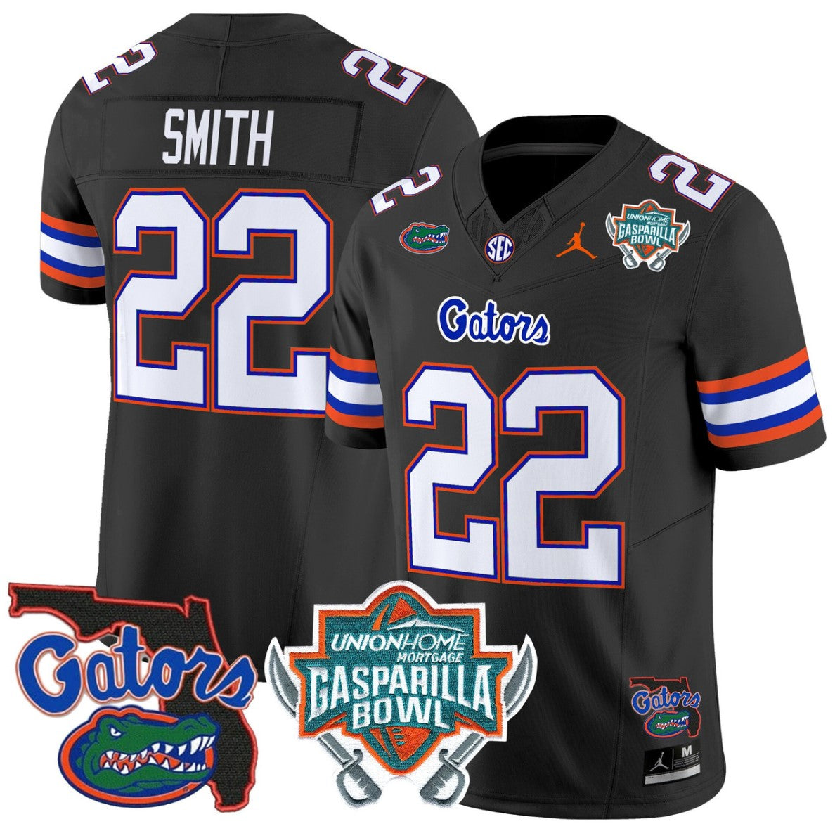 Emmitt Smith Jersey #22 Florida Gators 2025 Gasparilla Bowl Patch Black