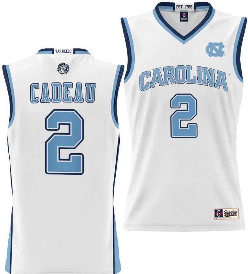Elliot Cadeau Jersey #2 UNC Tar Heels College NIL Basketball Lightweight