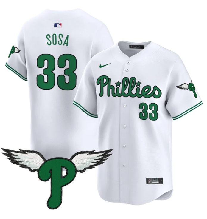 Edmundo Sosa Jersey #33 Philadelphia Phillies 2025 Vapor Premier Limited Stitched White