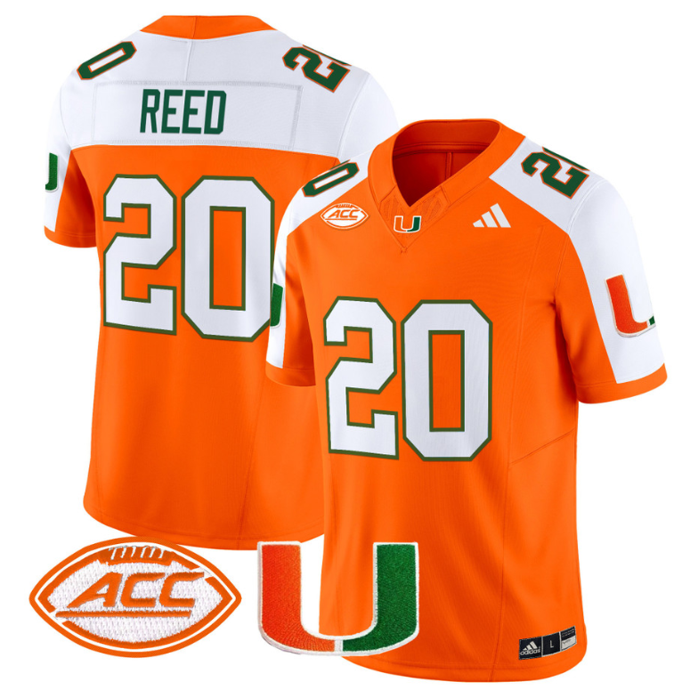 Ed Reed Jersey #20 Miami Hurricanes Vapor Football Stitched Orange Alternate