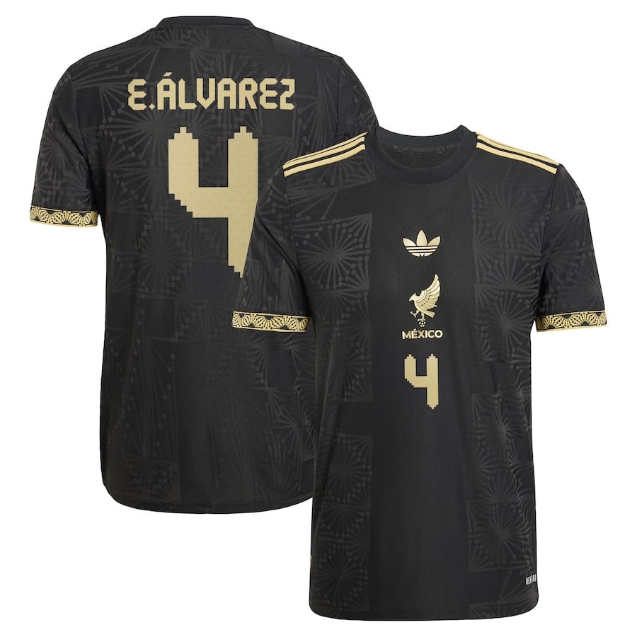 Edson Alvarez #4 Mexico National Team 2025 Third Men Jersey – Black