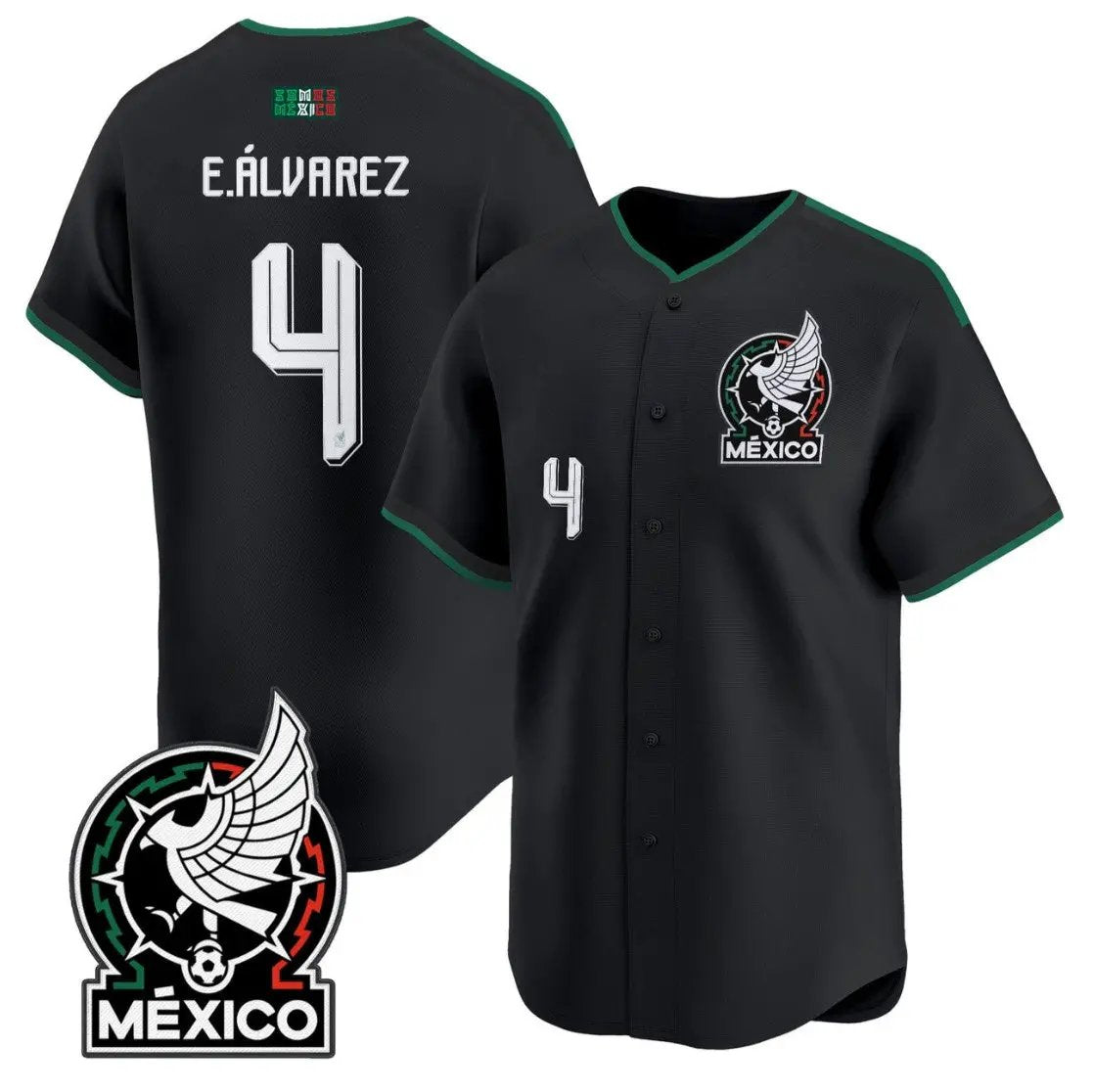 Edson Álvarez Jersey #4 Mexico 2026 National Team Vapor Baseball Stitched