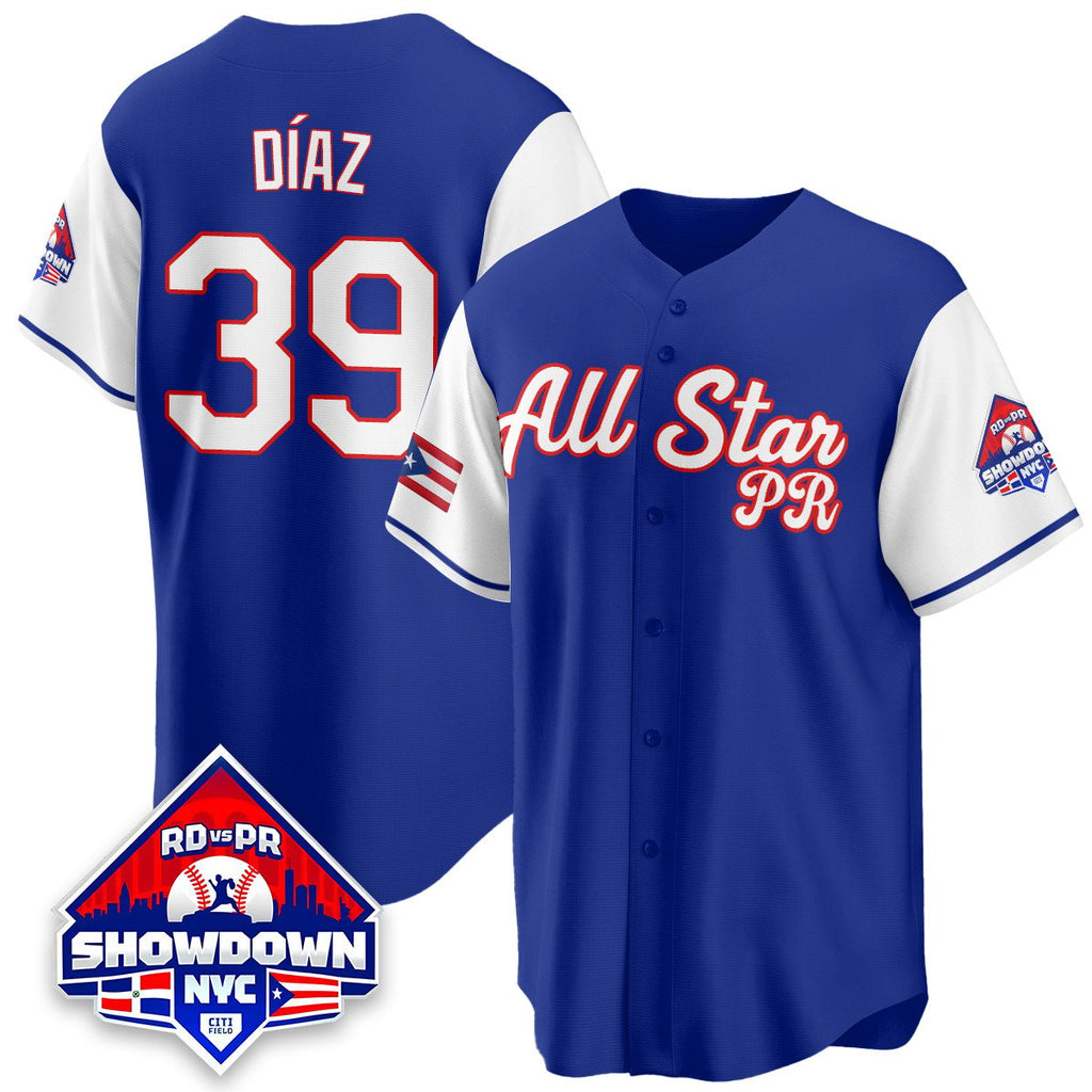 Edwin Díaz Jersey #39 Puerto Rican Baseball All-Star 2025 Stitched White Sleeves