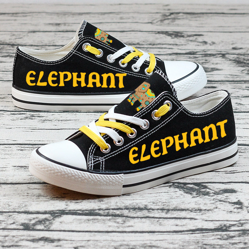 Elephant Canvas Sneakers Shoes For Men Women Fans