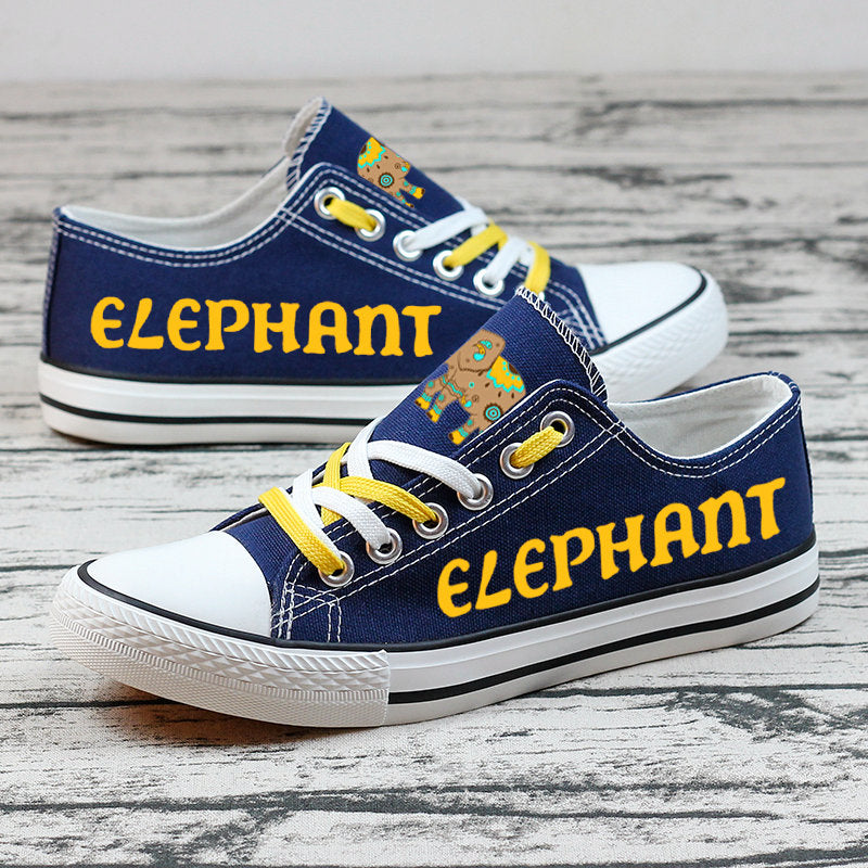 Elephant Canvas Sneakers Shoes For Men Women Fans