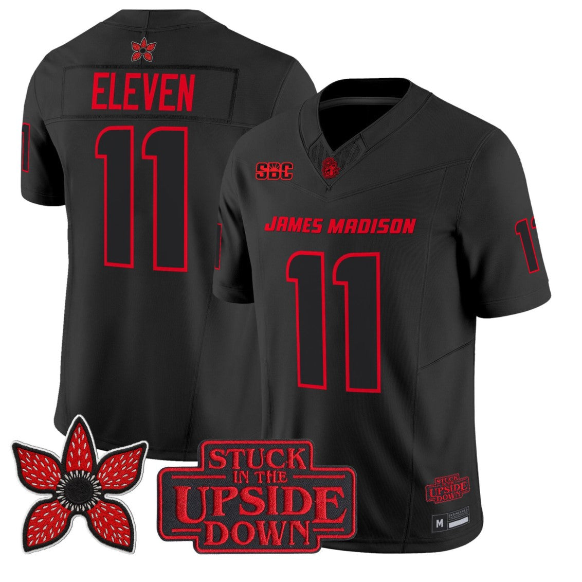 Eleven Jersey #11 James Madison Dukes Stranger Things Edition Vapor Stitched