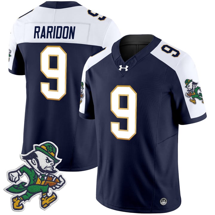 Eli Raridon Jersey #9 Notre Dame 2025 Gridiron Leprechaun Edition Alter