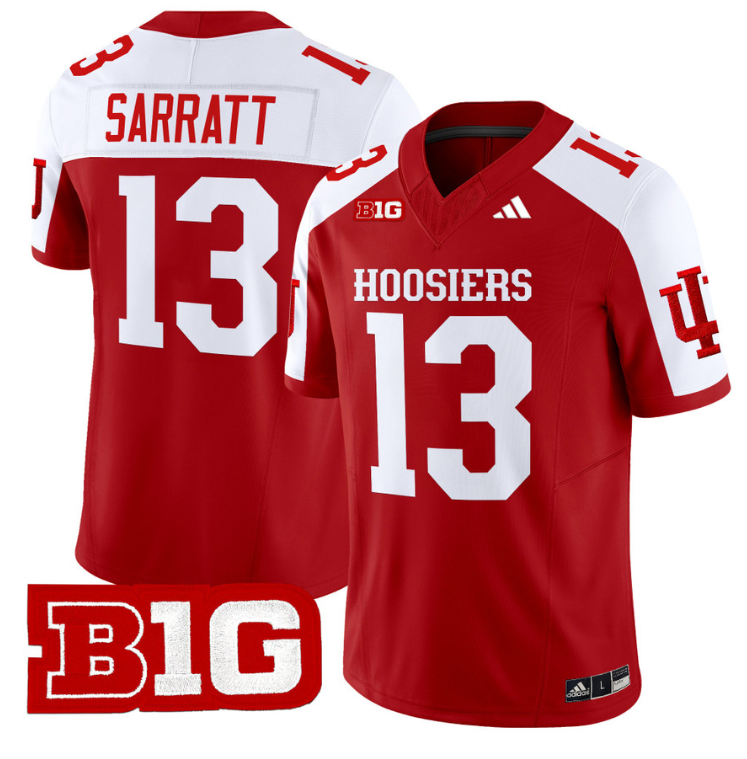 Elijah Sarratt Jersey #13 Indiana Hoosiers Vapor Limited Football Crimson Alternate