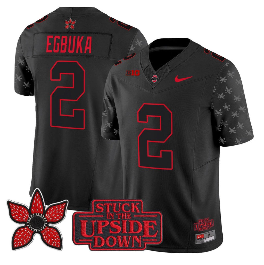Emeka Egbuka Jersey #2 Ohio State Stranger Things Edition Vapor Limited Stitched