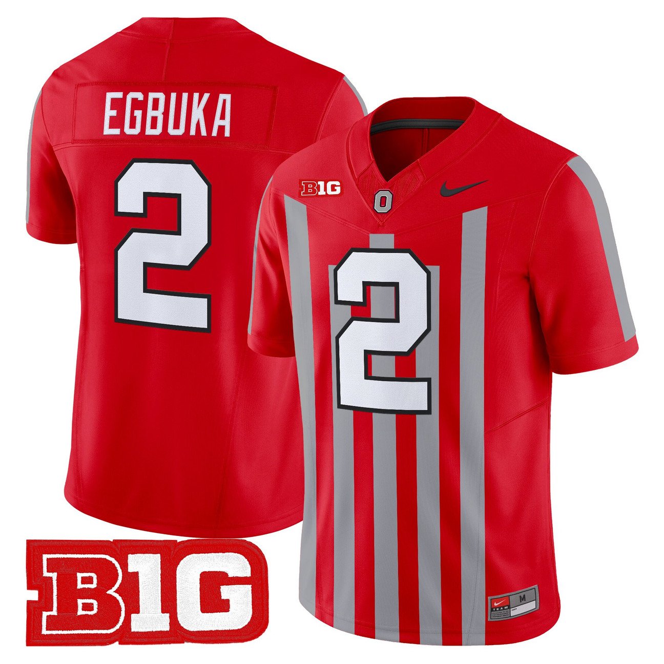 Emeka Egbuka Jersey #2 Ohio State Buckeyes Throwback Vapor Stitched