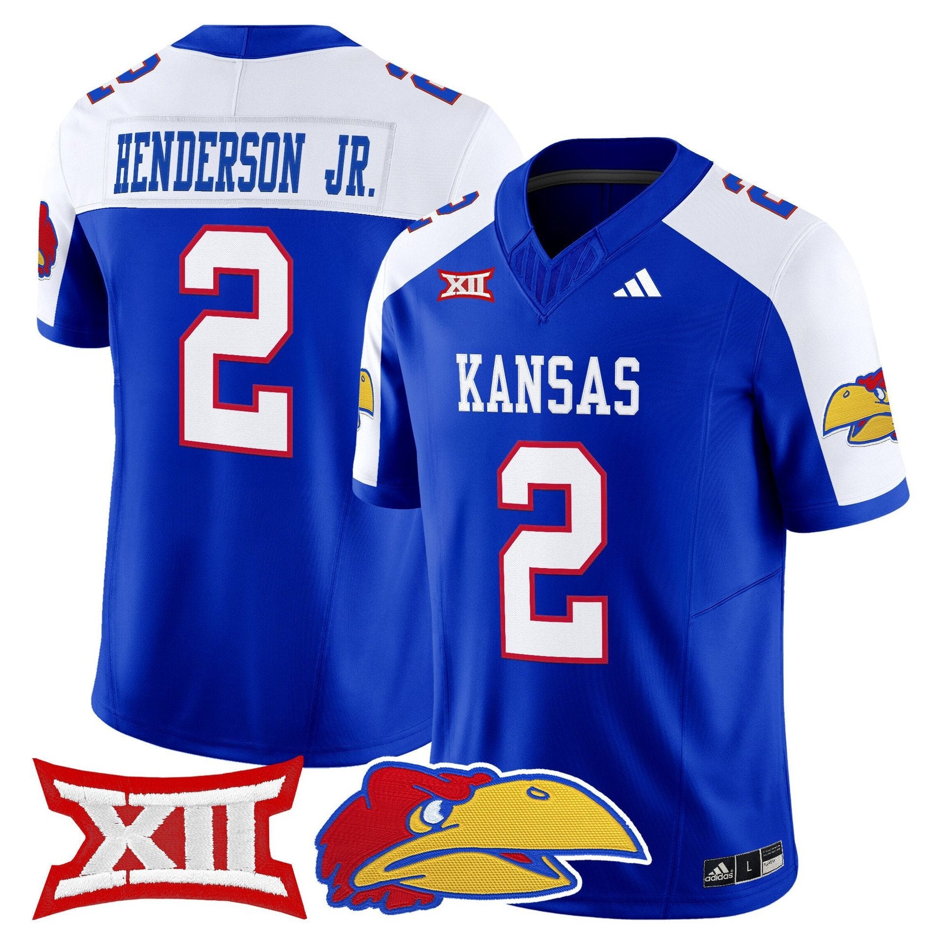 Emmanuel Henderson Jr Jersey #2 Kansas Jayhawks 2025 Limited Stitched Royal Alter