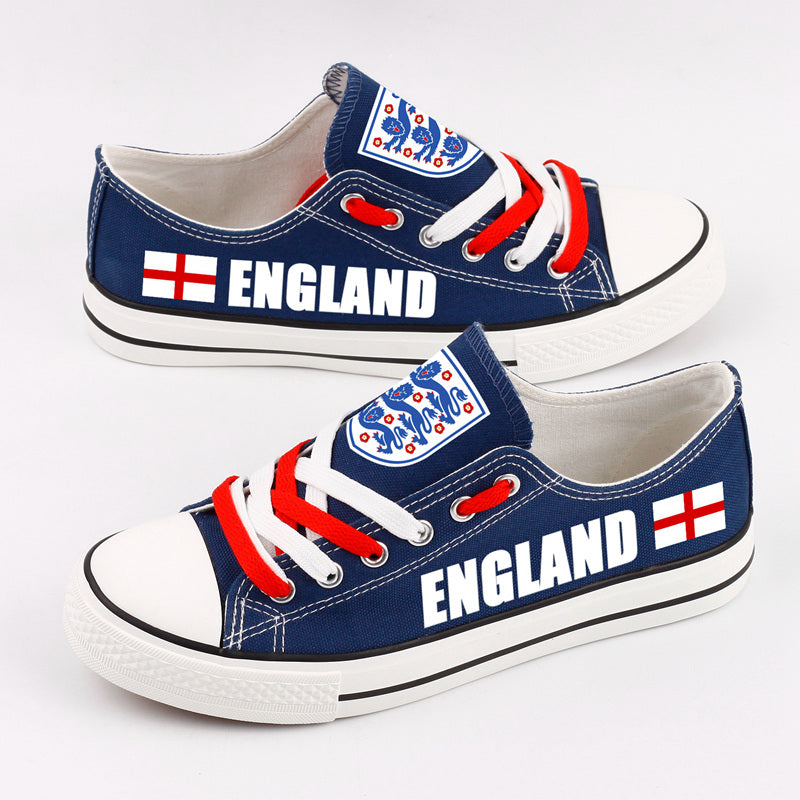England Low Top Canvas Sport Sneakers Shoes For Men Women Fans