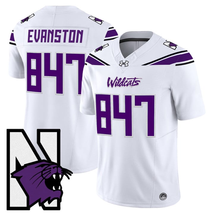 Evanston Jersey #847 Northwestern Wildcats Honoring 95 Vapor Limited Stitched