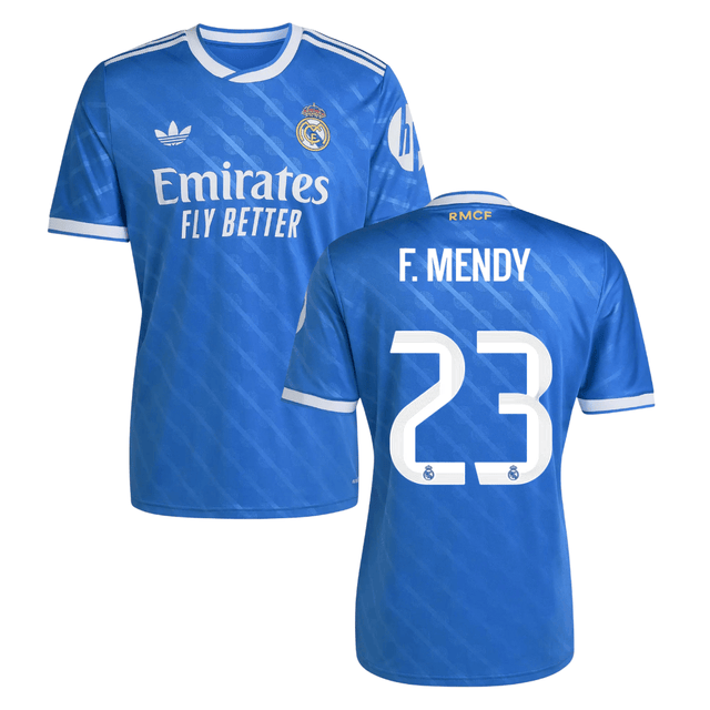Ferland Mendy #23 Real Madrid 2025-26 Third Match Jersey – Blue