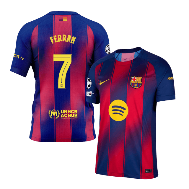 Ferran Torres 7 Barcelona 2025-26 Home Jersey – Scarlet