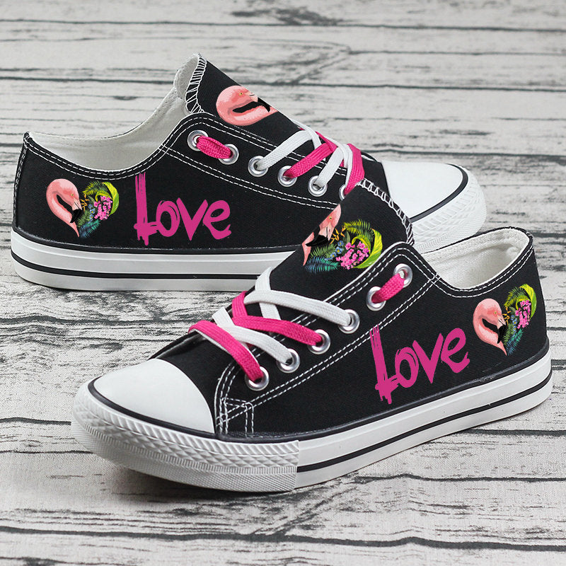 Flamingo Canvas Sneakers Shoes For Men Women Fans